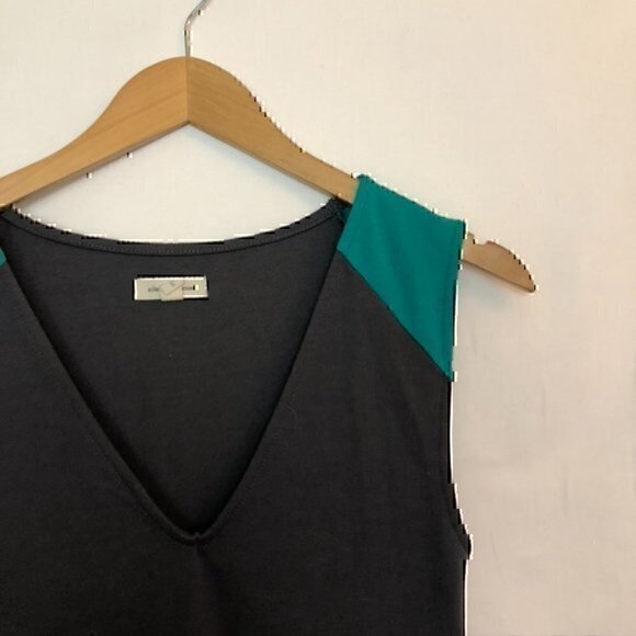 URBAN OUTFITTERS UO SILENCE NOISE Colorblock Bodycon Dress Gray Teal Green Small - Picture 2 of 4